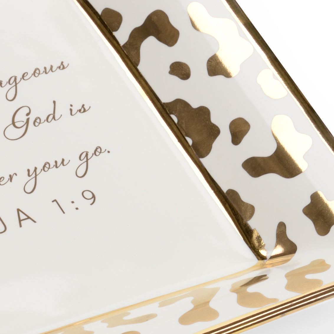 Square Jungle Verse Plate - White in 1.5 / Ceramic/Porcelain - Chelsea House