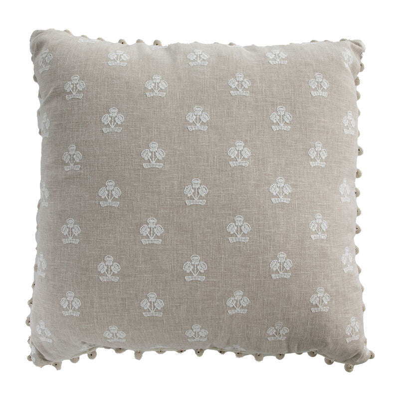 Flower Basket Linen Poly 24x24