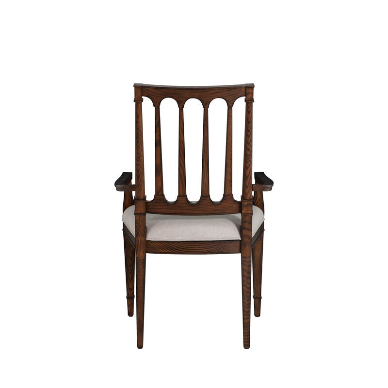 Mathis Dining Arm Chair - Rustic Antique Oak