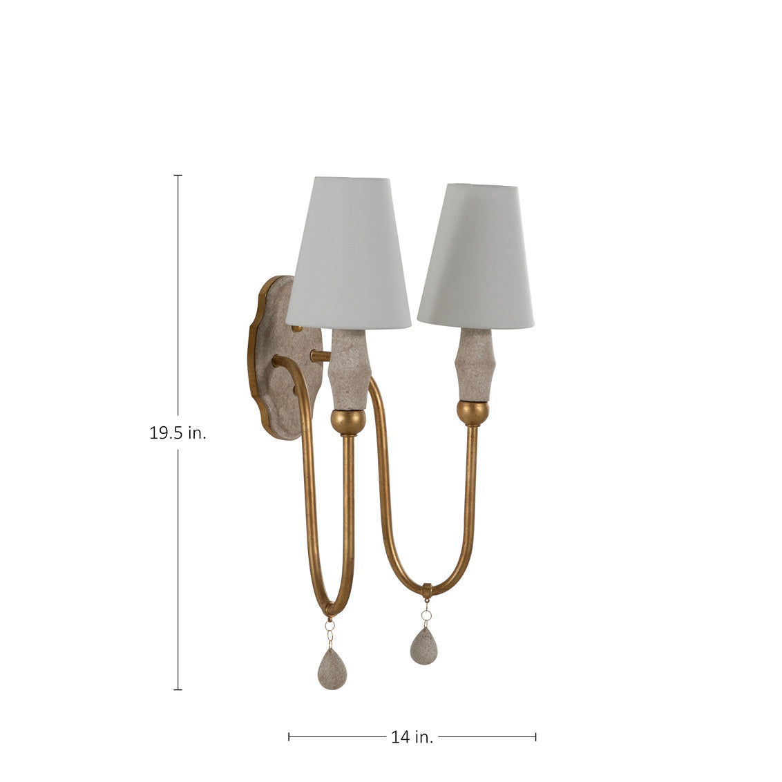 Clay Sconce - Double