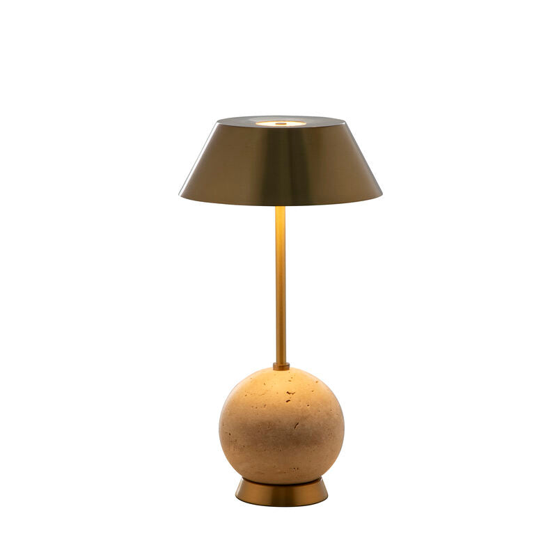 Firefly Table Lamp - BrassTravertineBeige