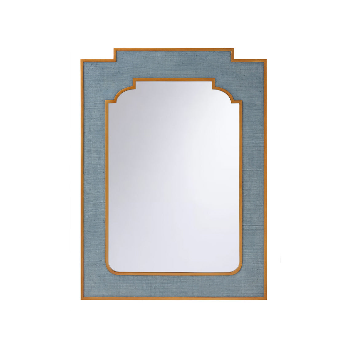 Yangon Mirror - Blue in 46 / Wood - Chelsea House