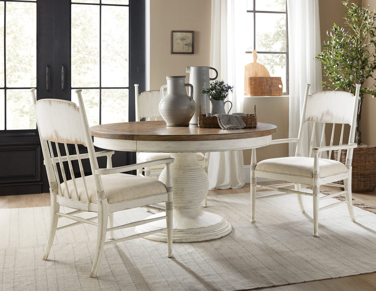 Americana Upholstered Seat Arm Chair