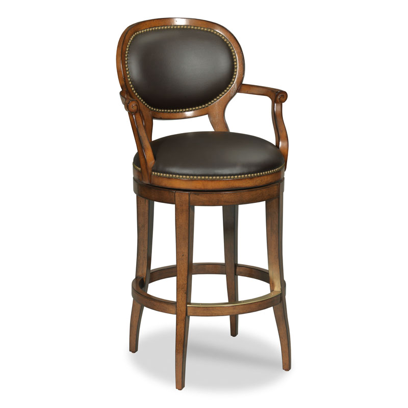 Oval Back Swivel Bar Stool