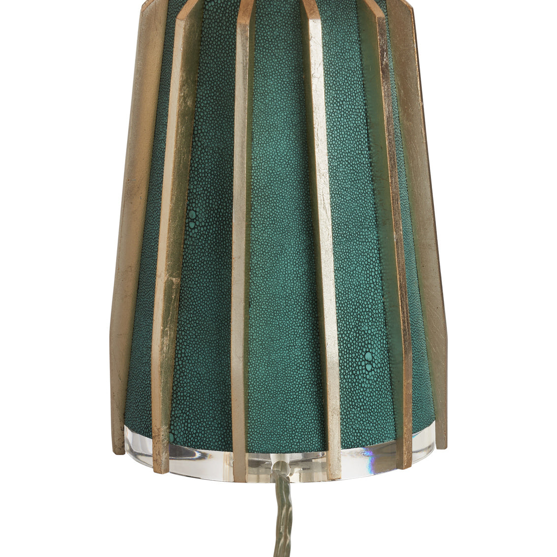 Shagreen Lamp - Green in 17 / Leather - Chelsea House