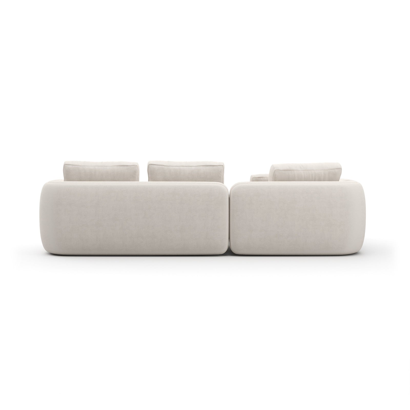Overlap Left Chaise Sec Small Ecru