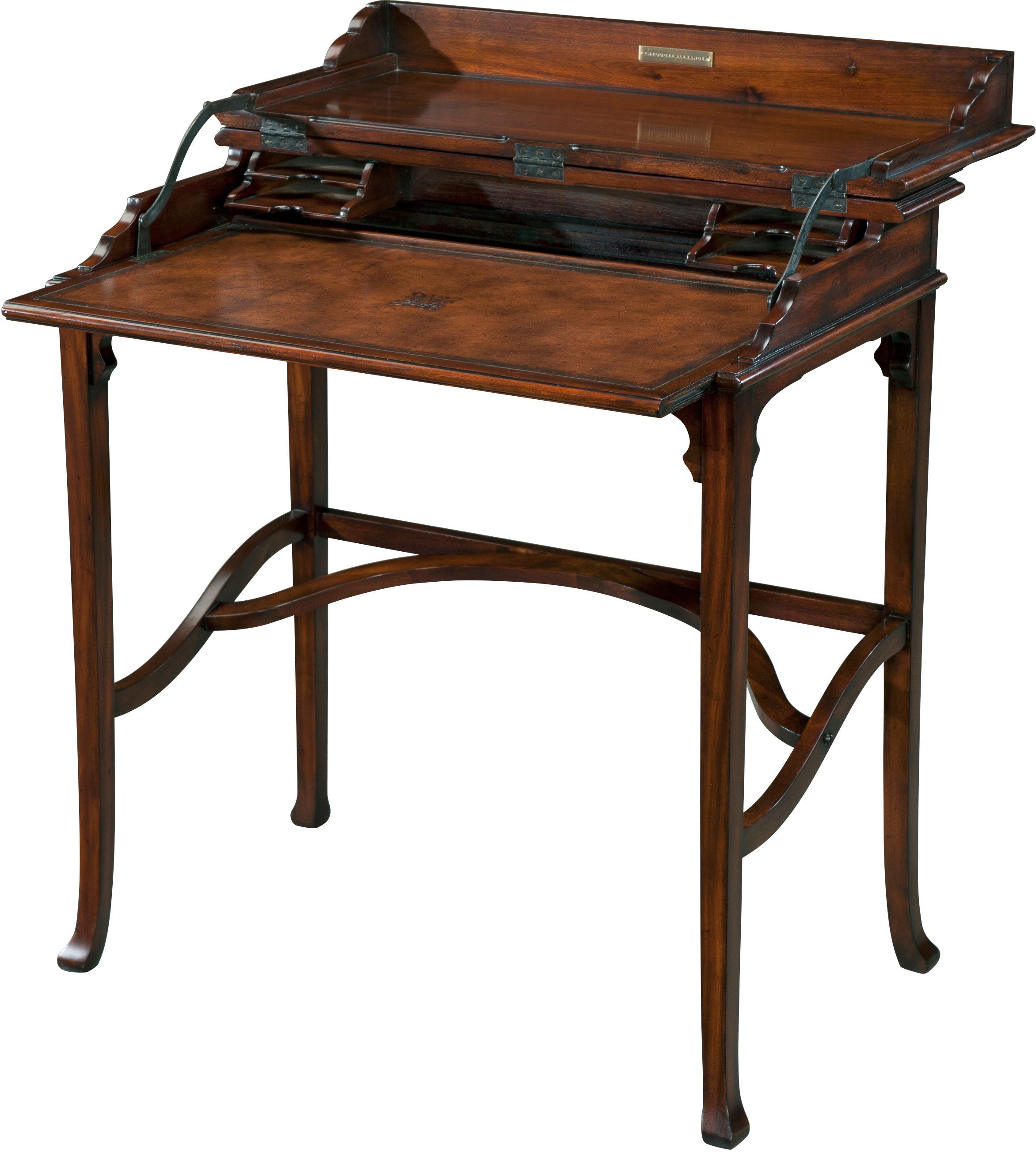 The Kaye Campaign Desk in Acacia, Leather - Theodore Alexander