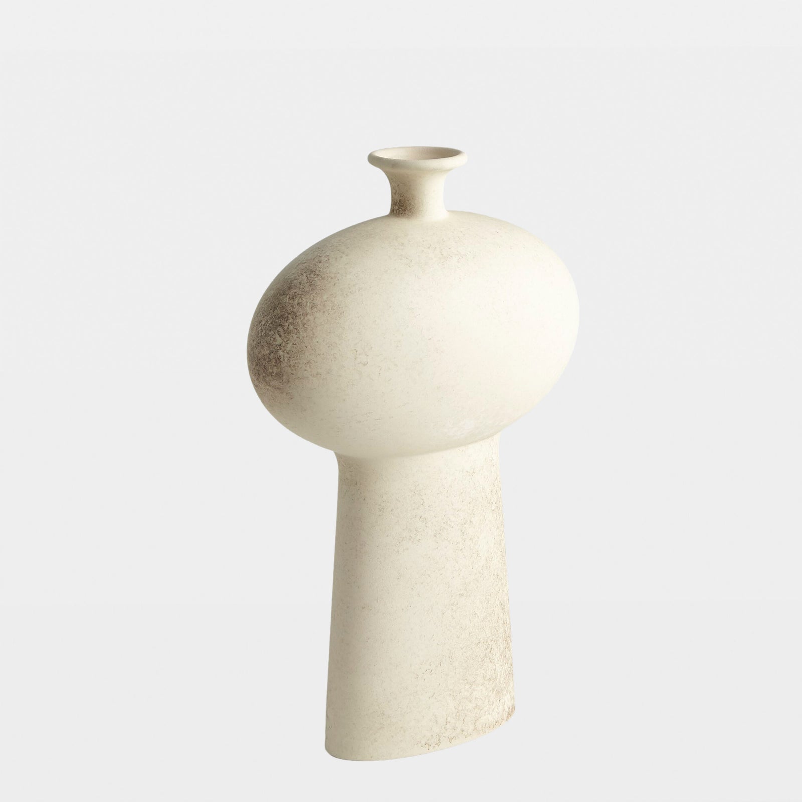 Folk Oval Drum Vase