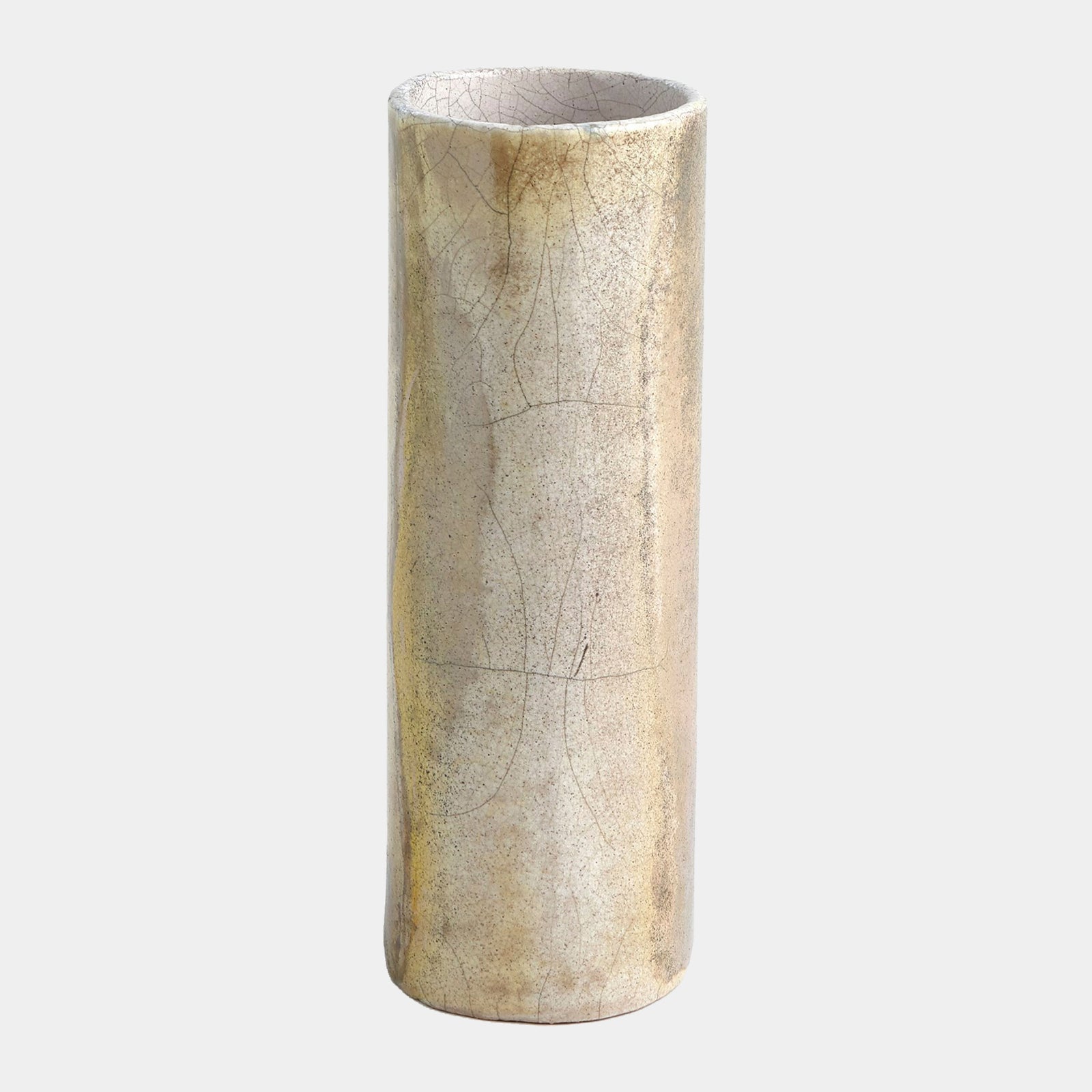 Golden Raku Vase-Sm