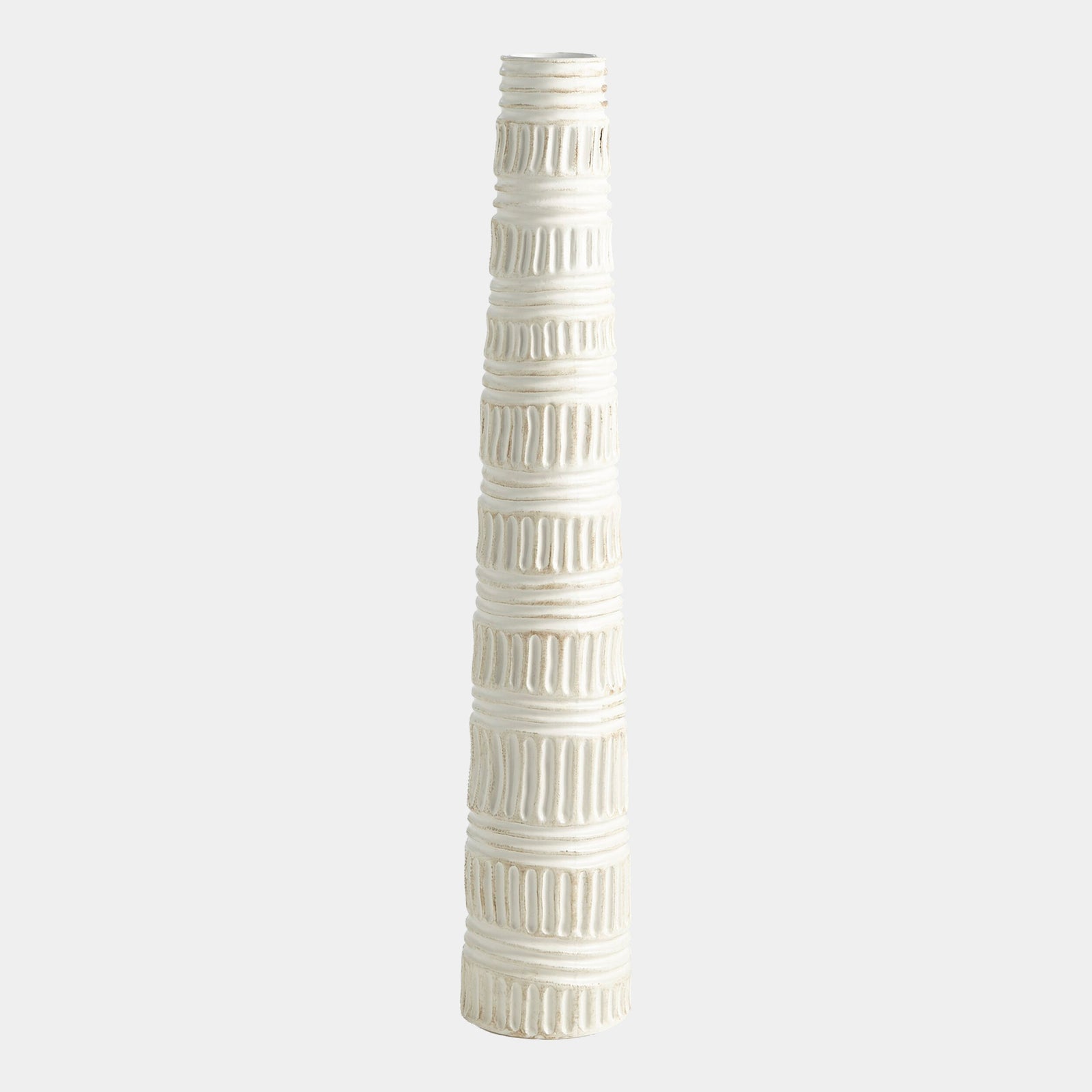 Totem Vase-Antique White