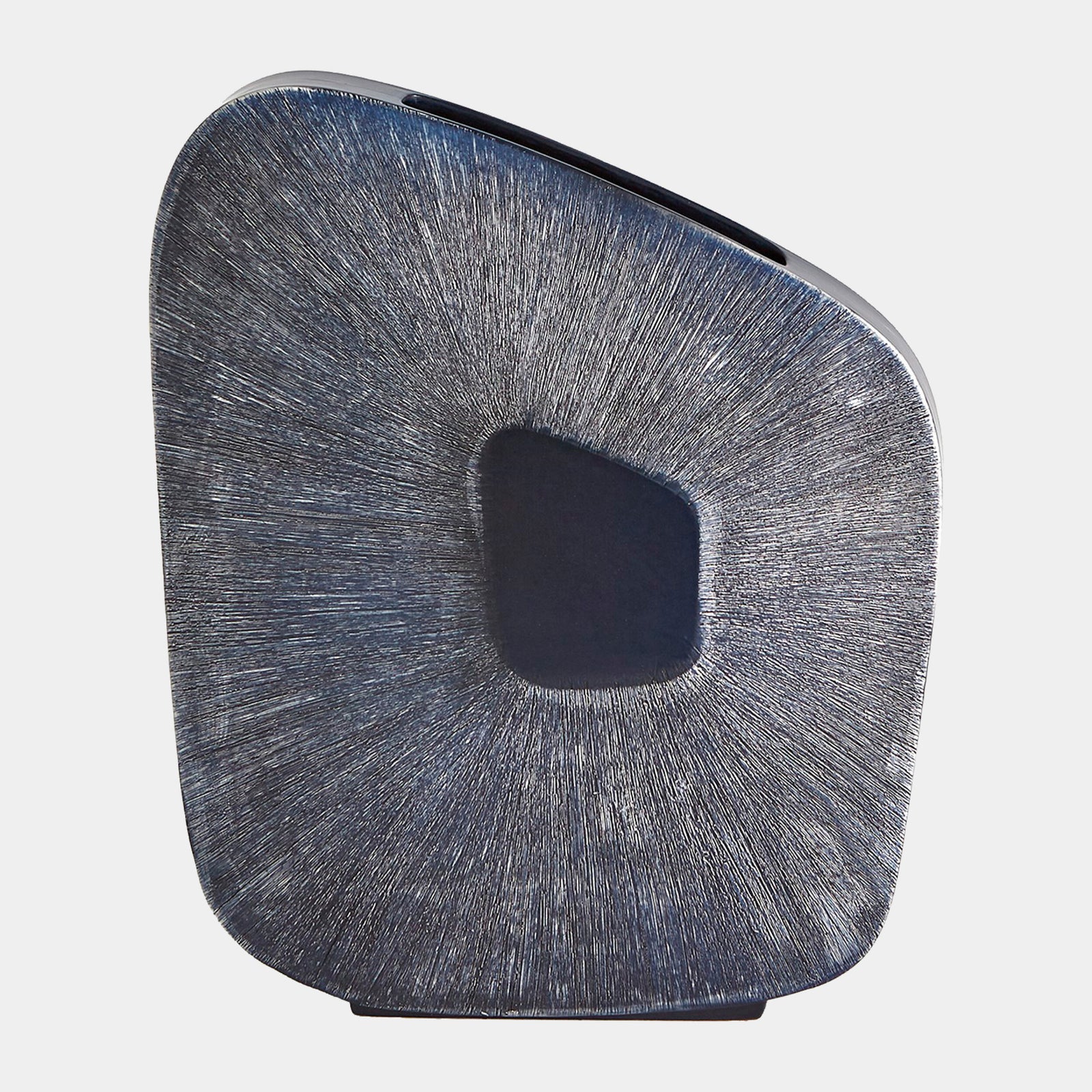 Offset Square Scratch Vase-Ink-Wide