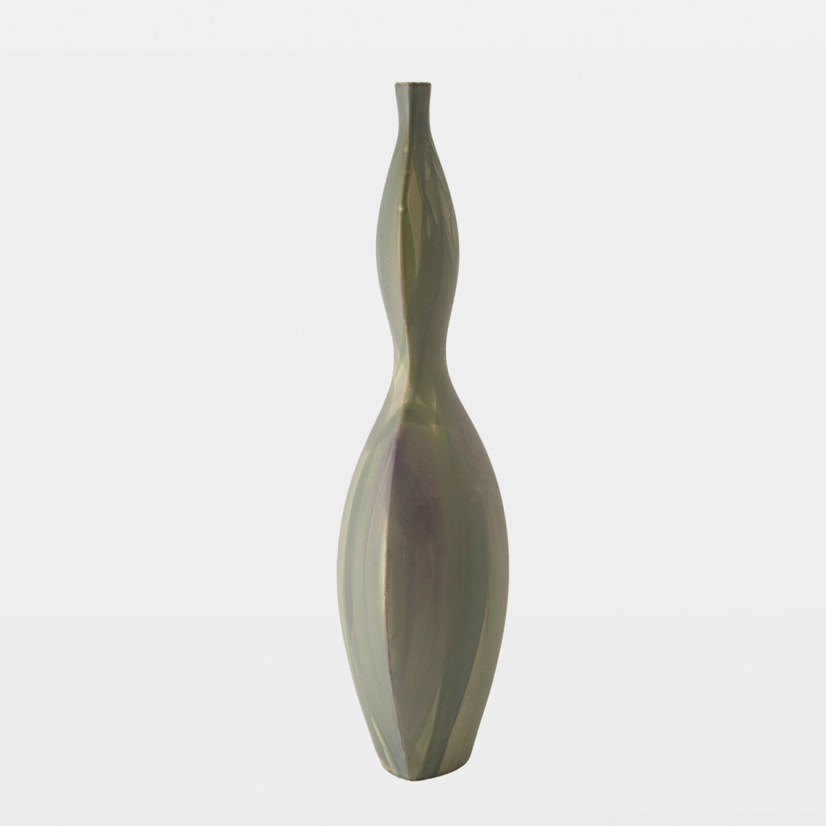 Helios Vase-Washed Green-Lg