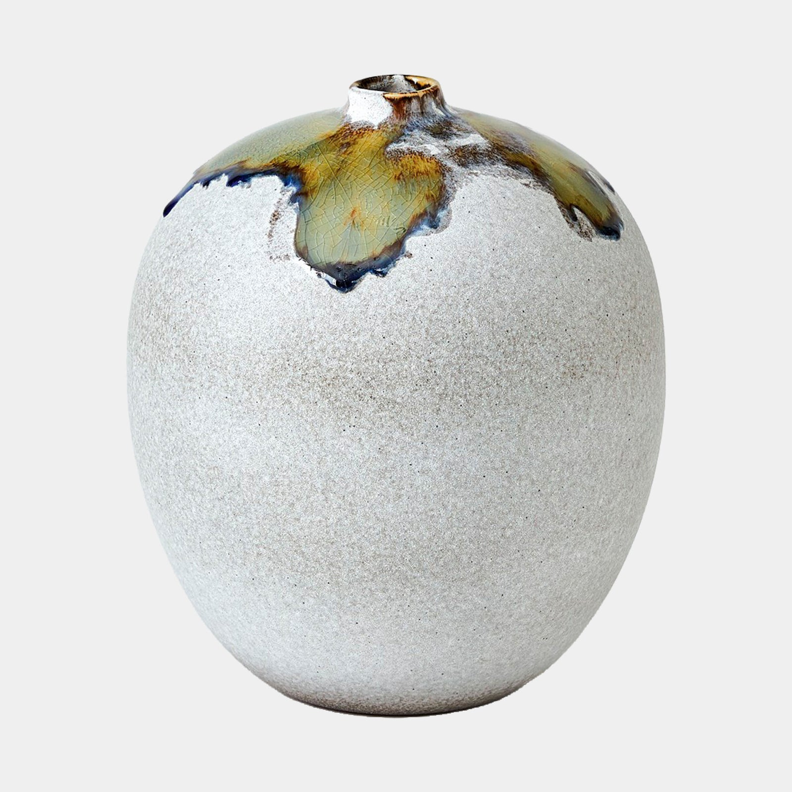 Volcan Vase-Gray/Reactive Green