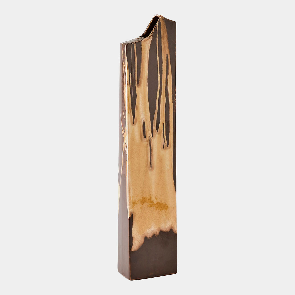 Caspian Column Splash Vase-Umber-Lg