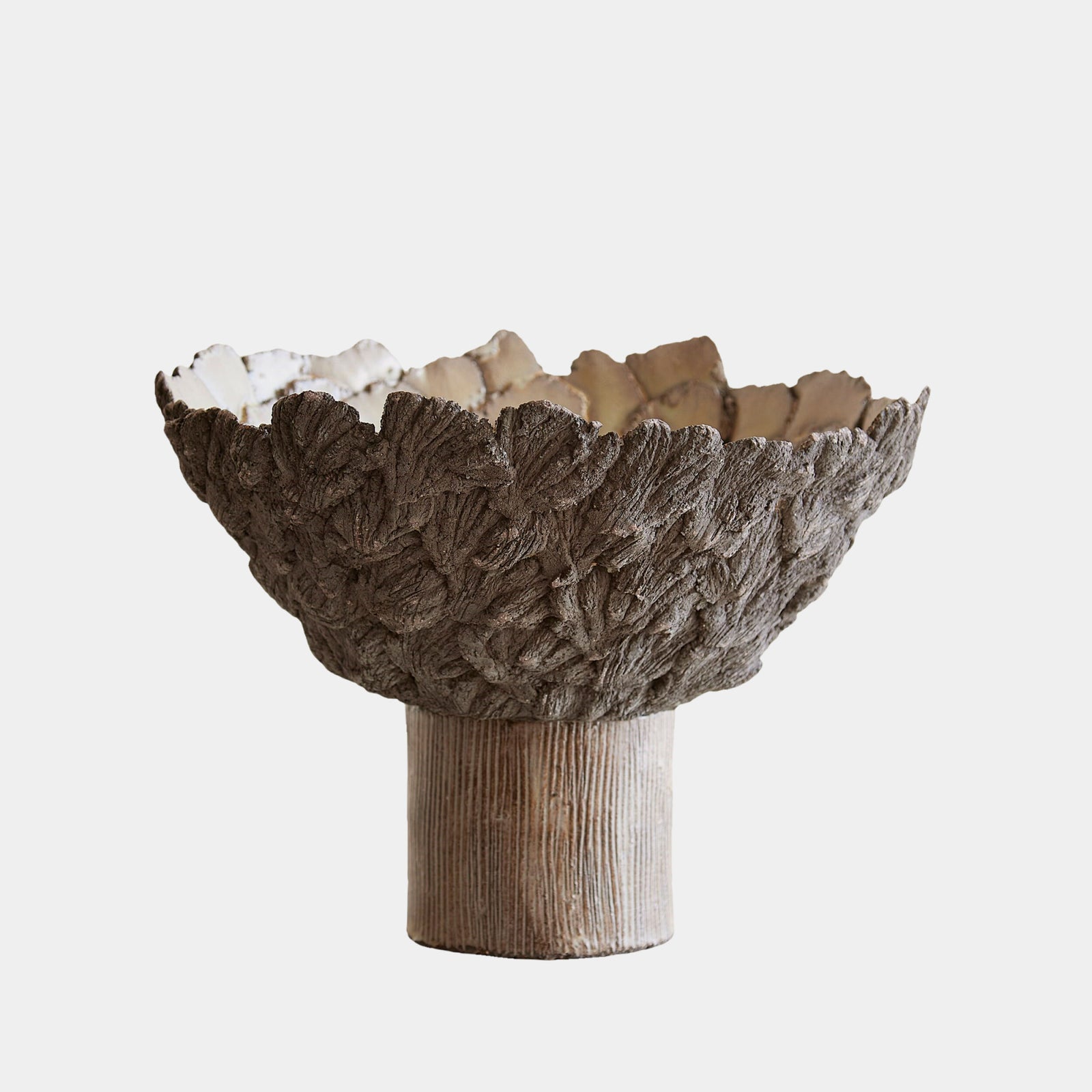 Petaled Pedestal Compote-Natural