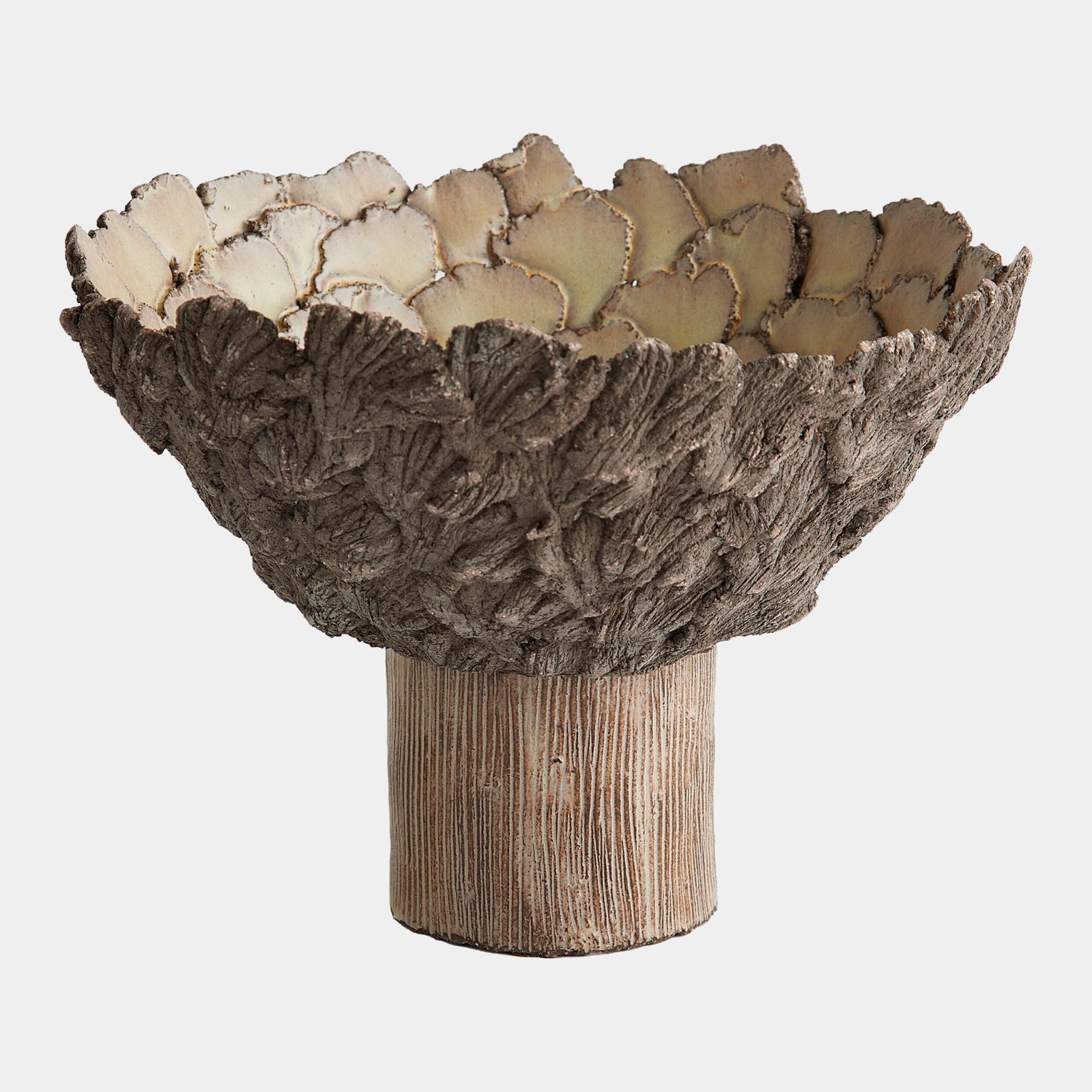 Petaled Pedestal Compote-Natural