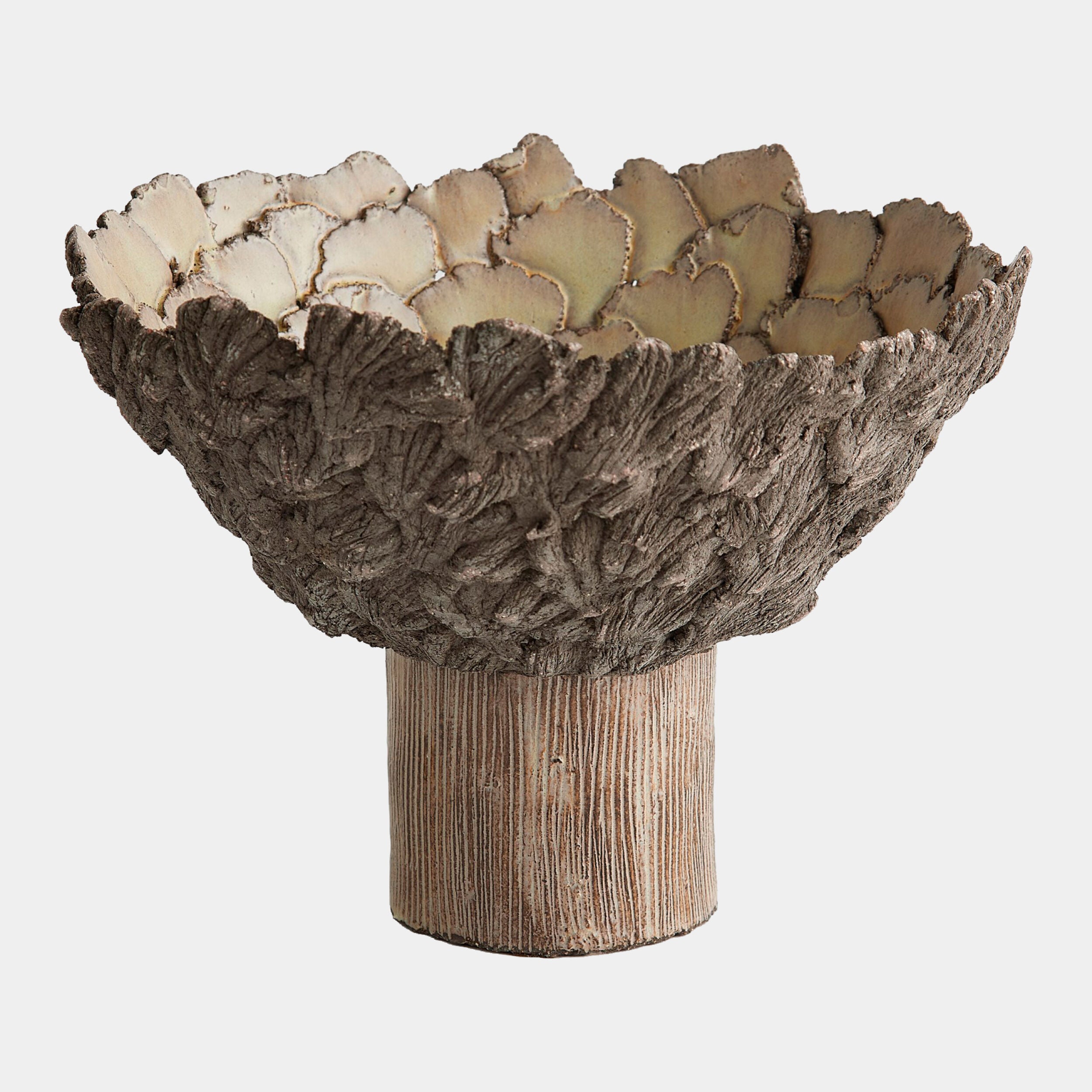 Petaled Pedestal Compote-Natural