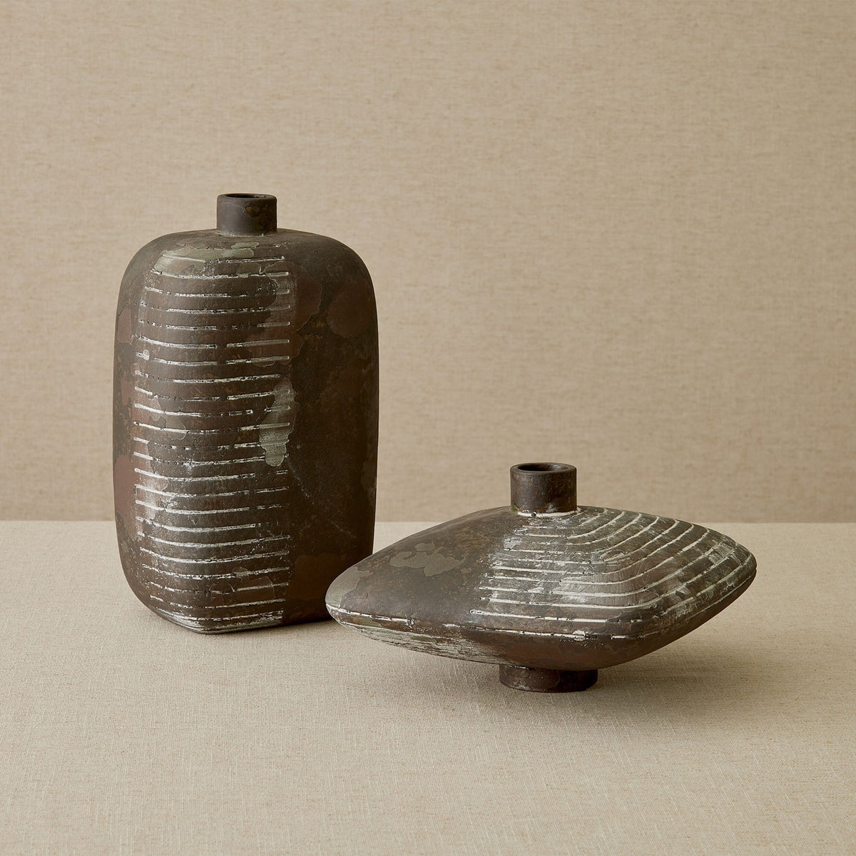 Harbog Lantern Vase-Soot-Wide