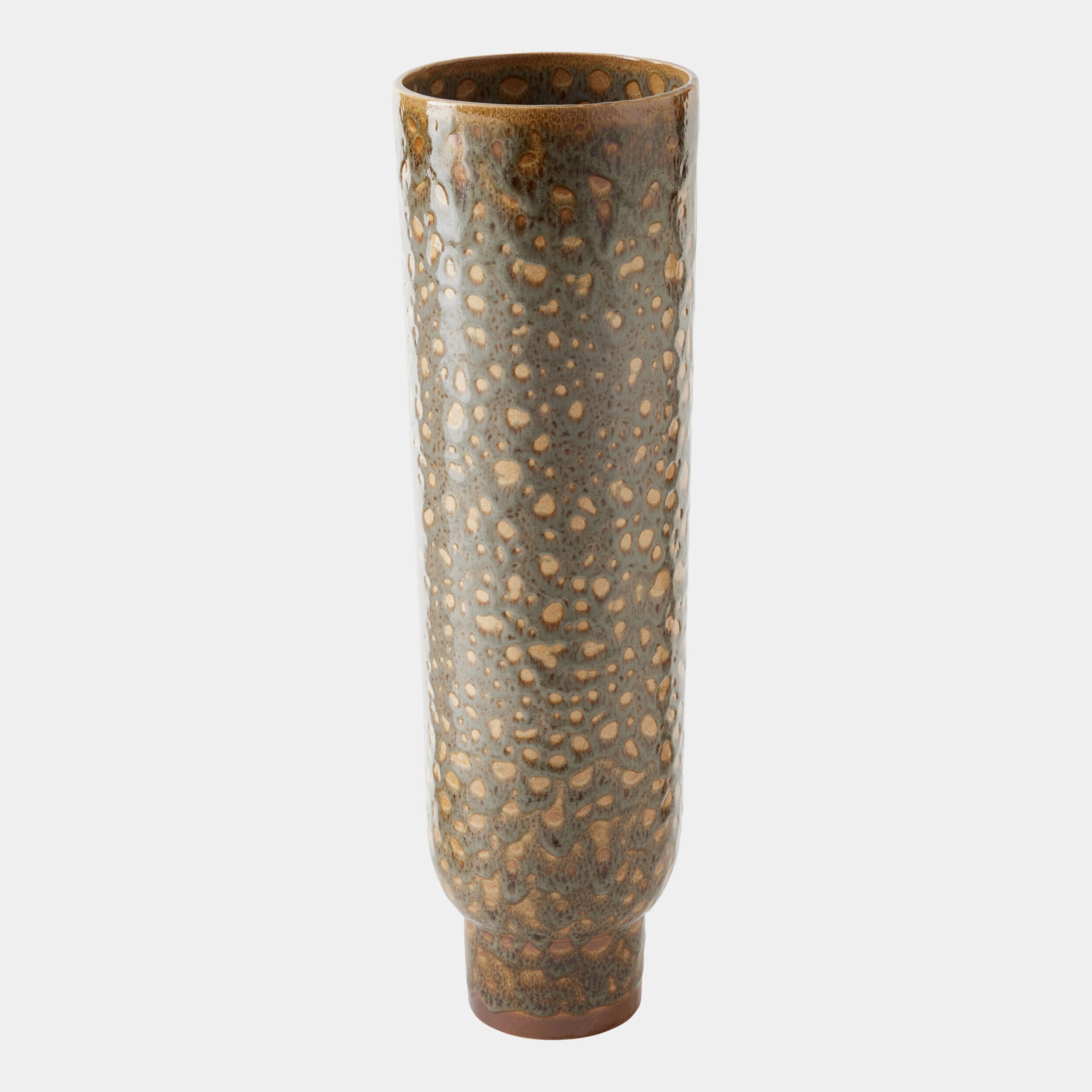 Allium Vase-Gray Splotch-Tall