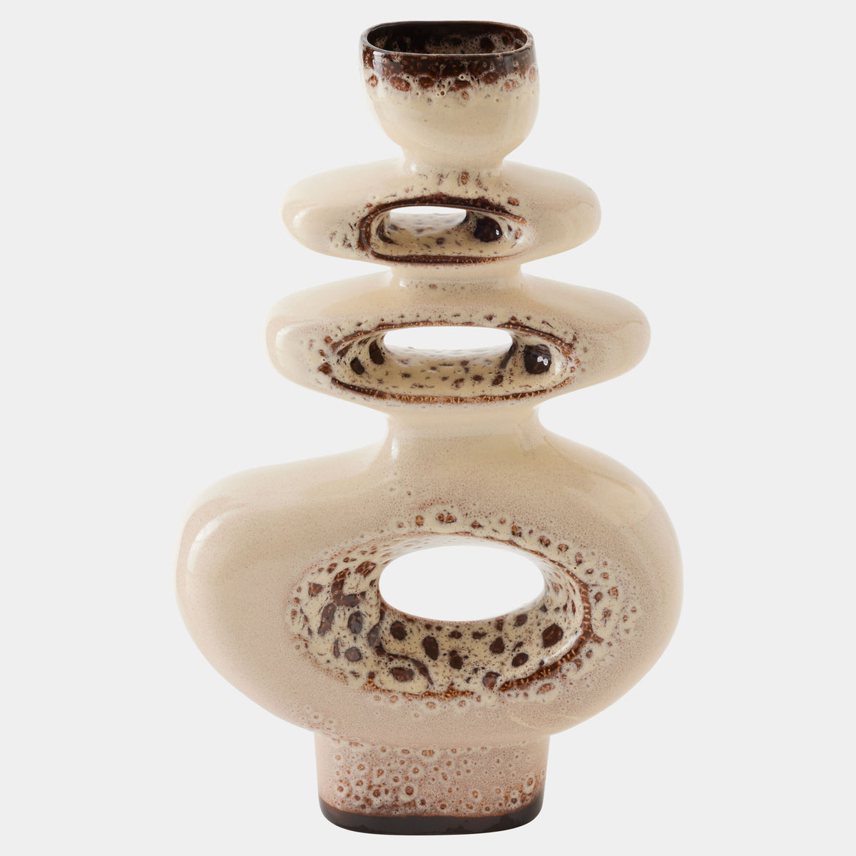 Token Vase-Beige Splotch-Lg