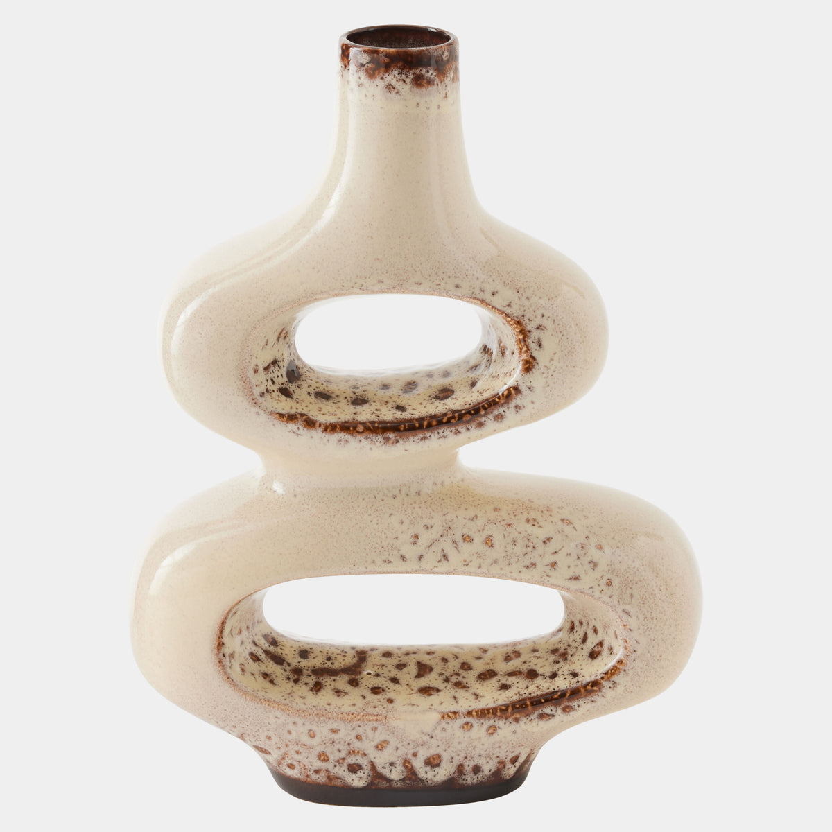 Token Vase-Beige Splotch-Med