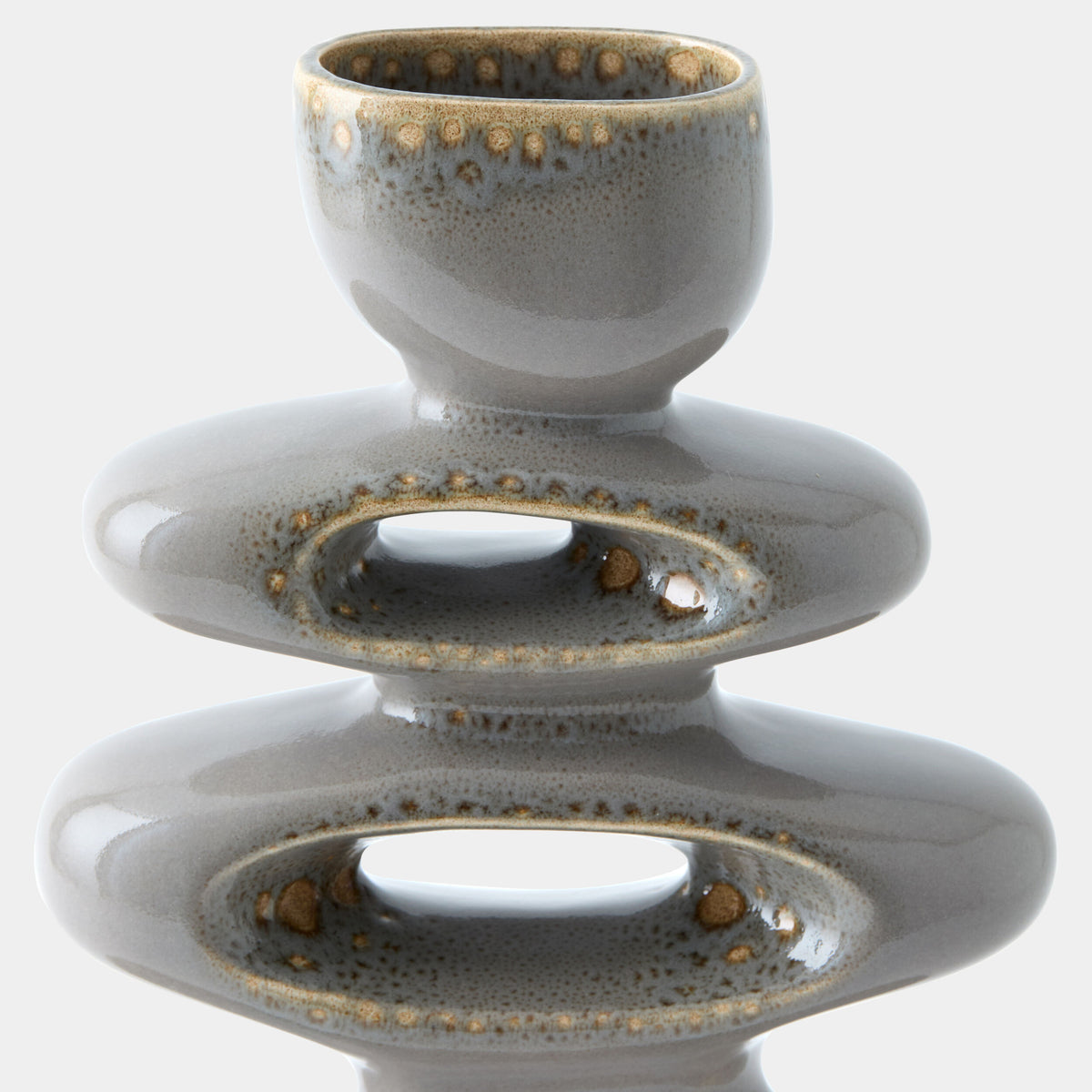 Token Vase-Gray Splotch-Lg