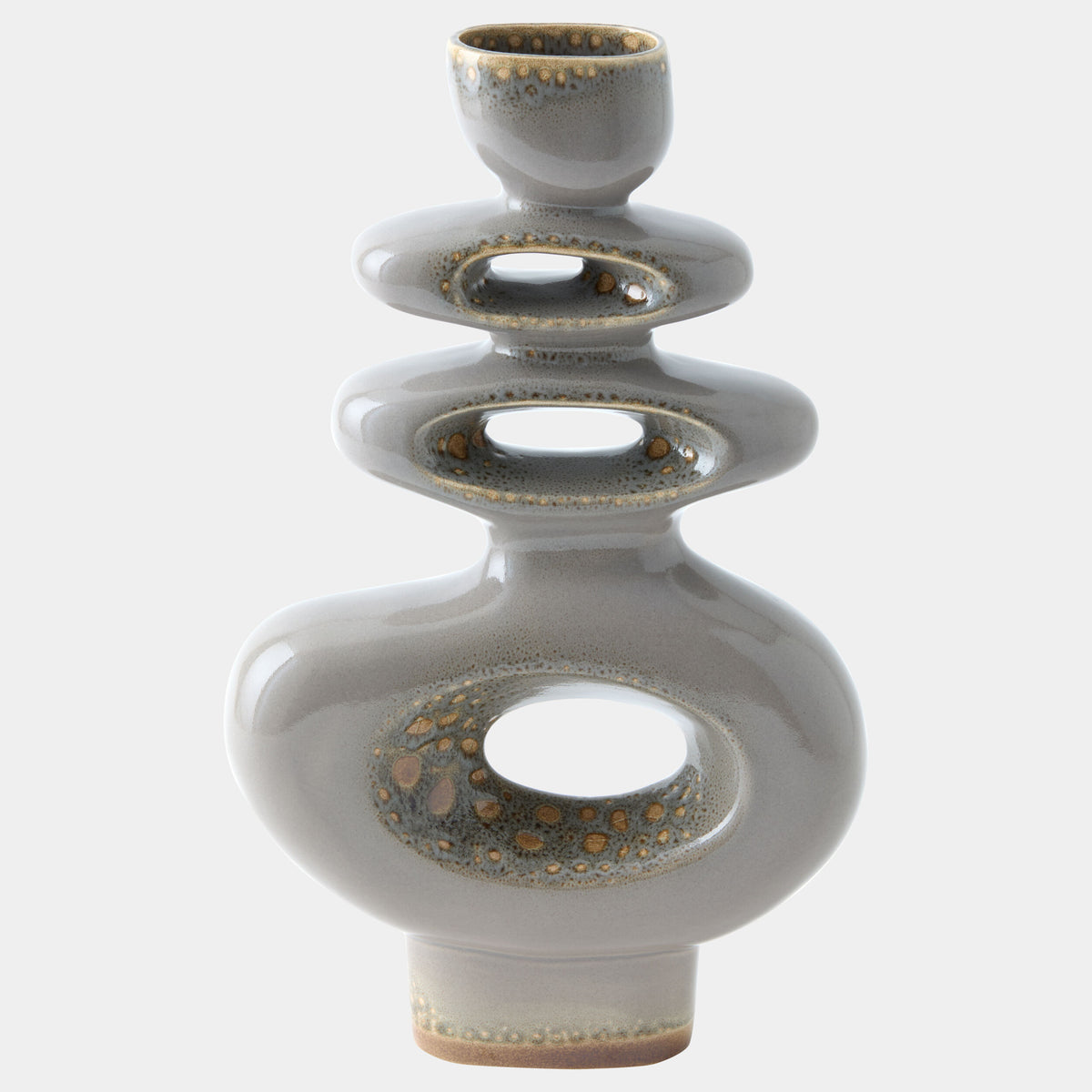 Token Vase-Gray Splotch-Lg