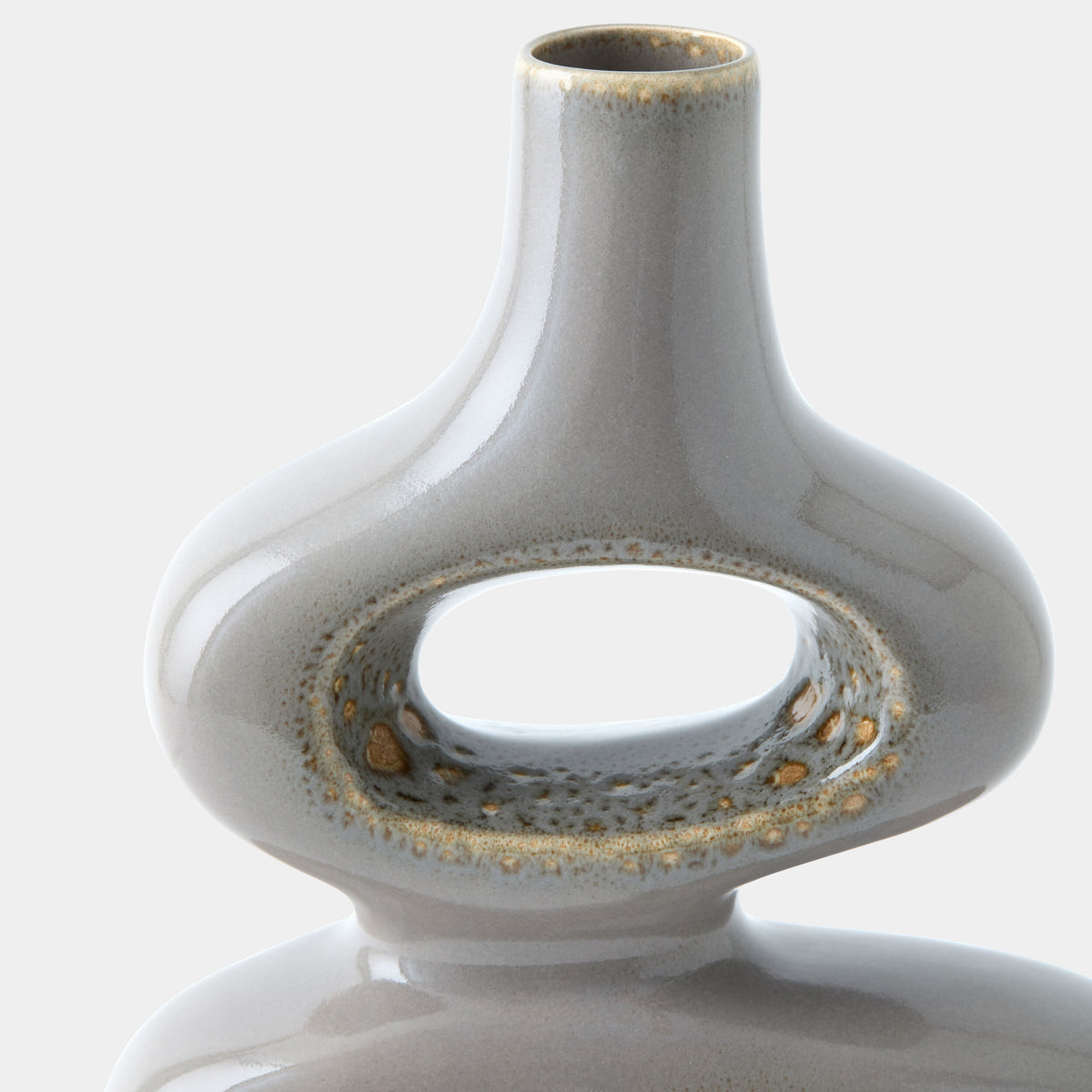 Token Vase-Gray Splotch-Med