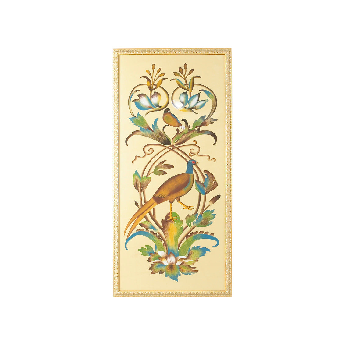 31-0007a Borghese Bird Pnl-A in 64.5 / Silk - Chelsea House