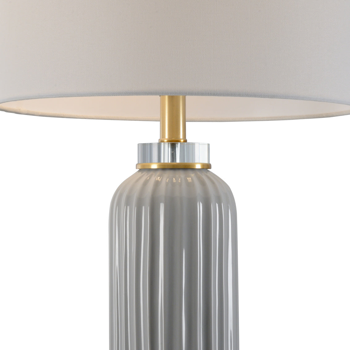 Samuel Ceramic Lamp - Gray in 31 / Ceramic/Porcelain - Chelsea House
