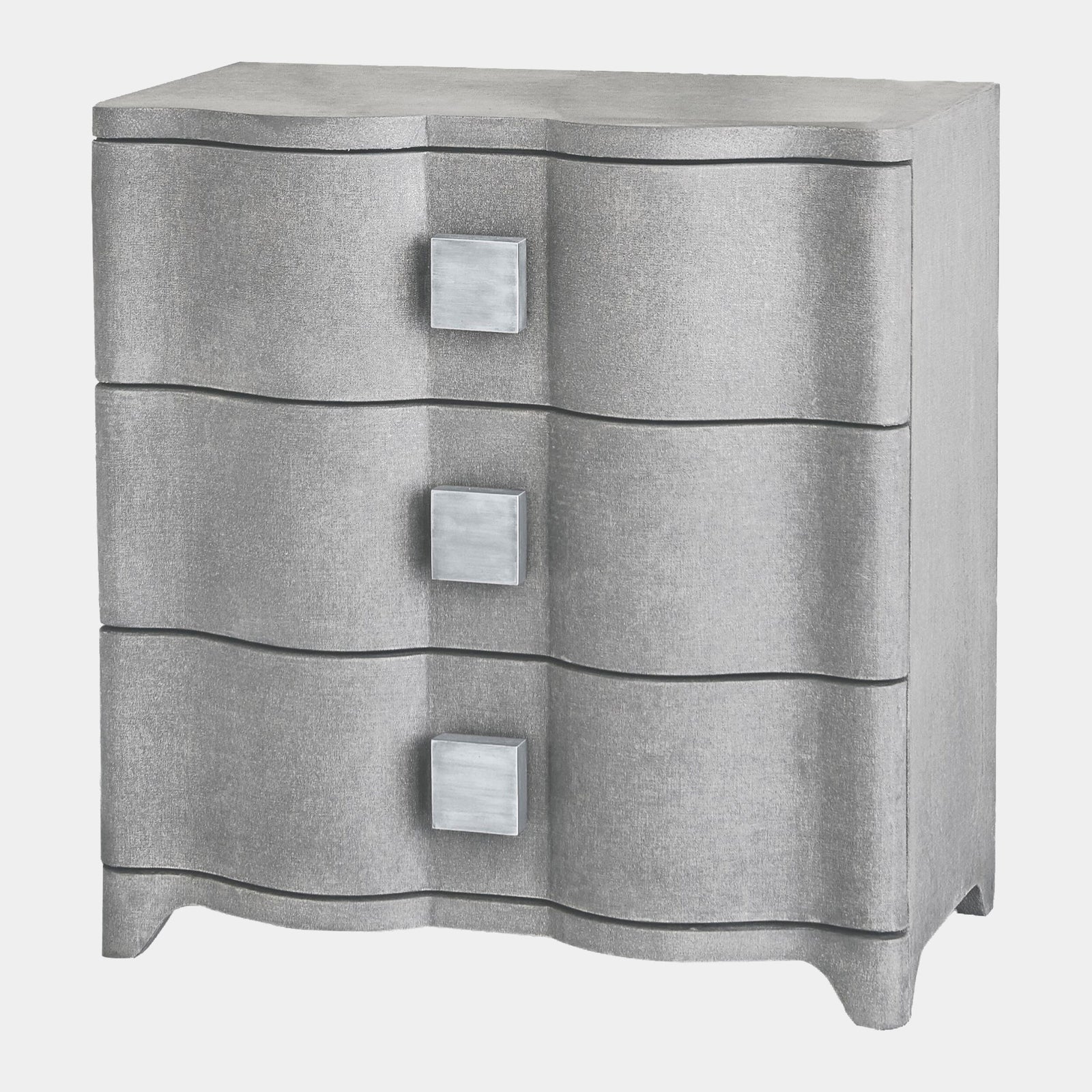 Toile Linen Bedside Chest-Gray