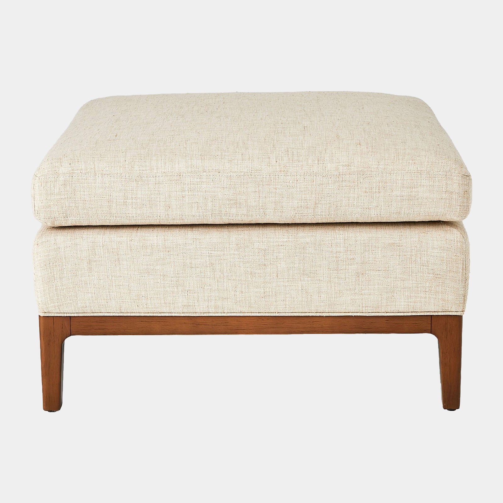 Laguna Ottoman-Natural Wood-Muslin