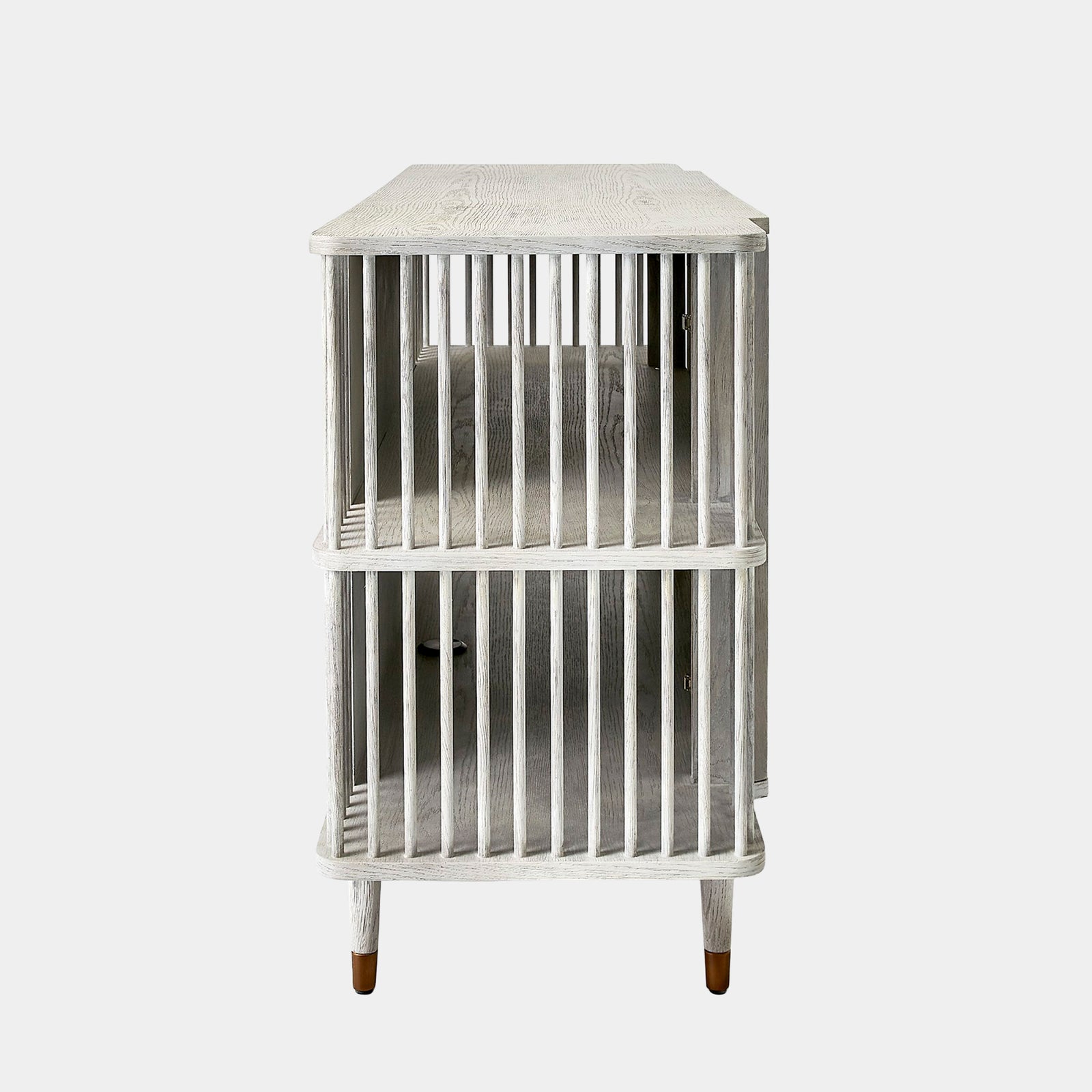 Arbor Media Cabinet-Whitewashed Finish