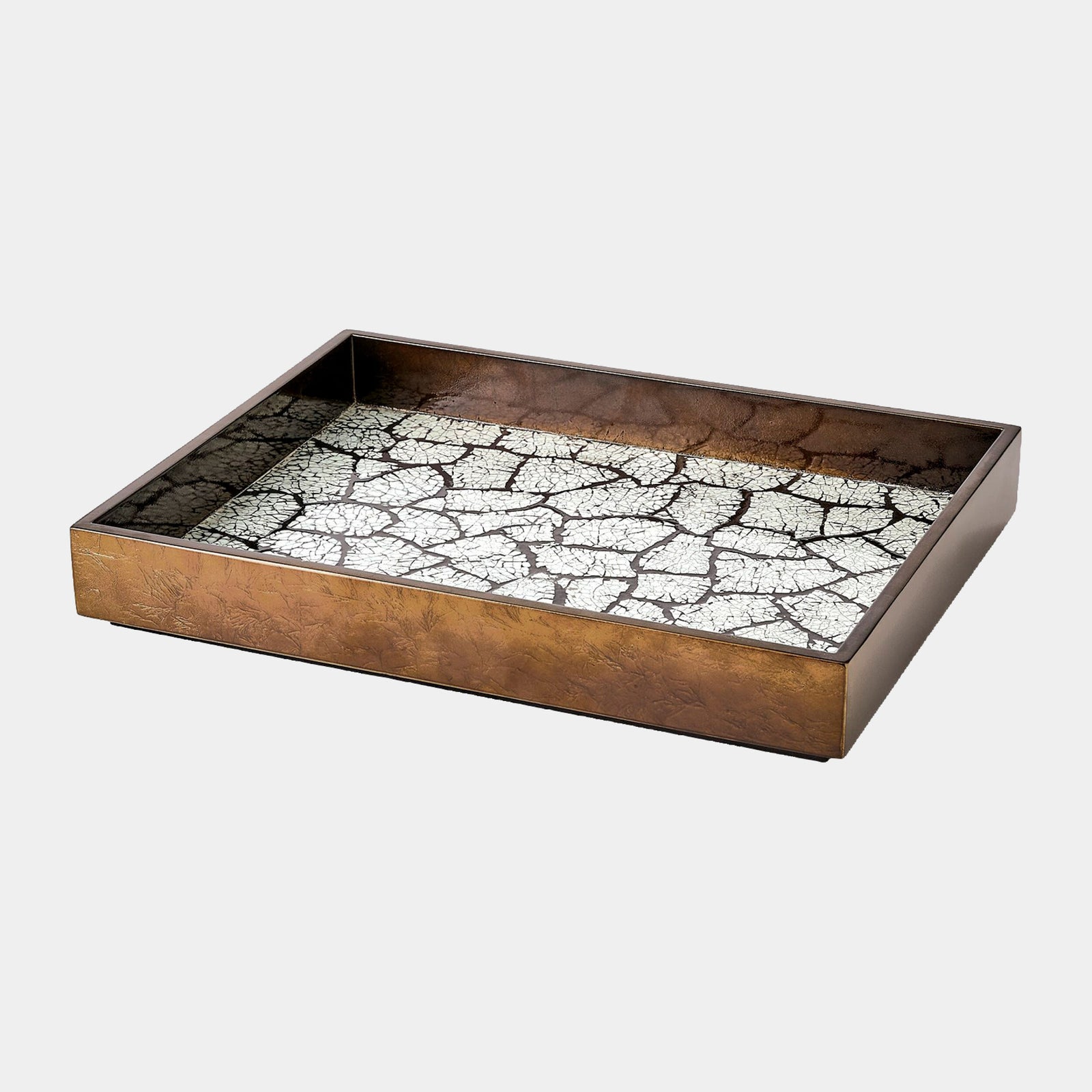 Sandler Eggshell Tray-Antique Gold Leaf-Sm