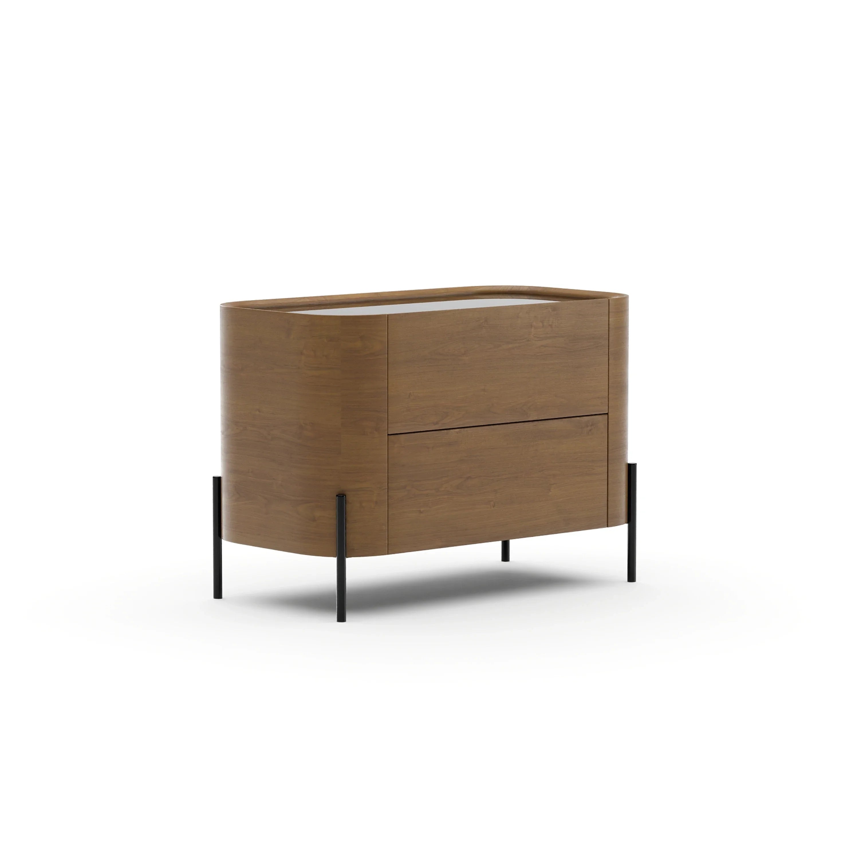 Atom 34" Nightstand - Chocolate Nougat – Nightstands by Caracole | Sutter & Vale
