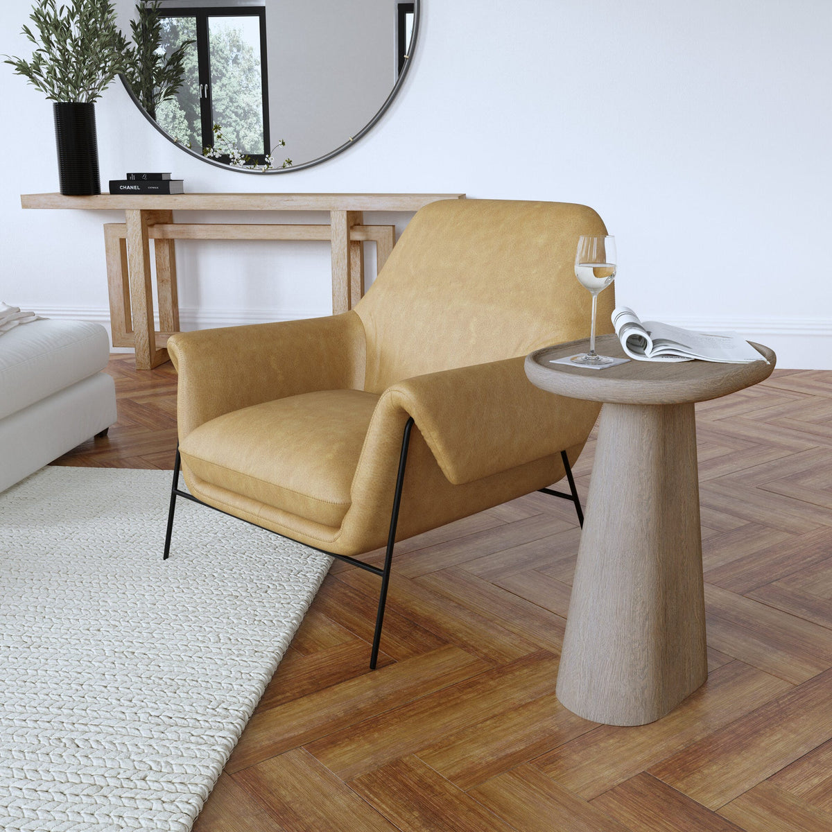 Ambroise Metal Frame Club Chair