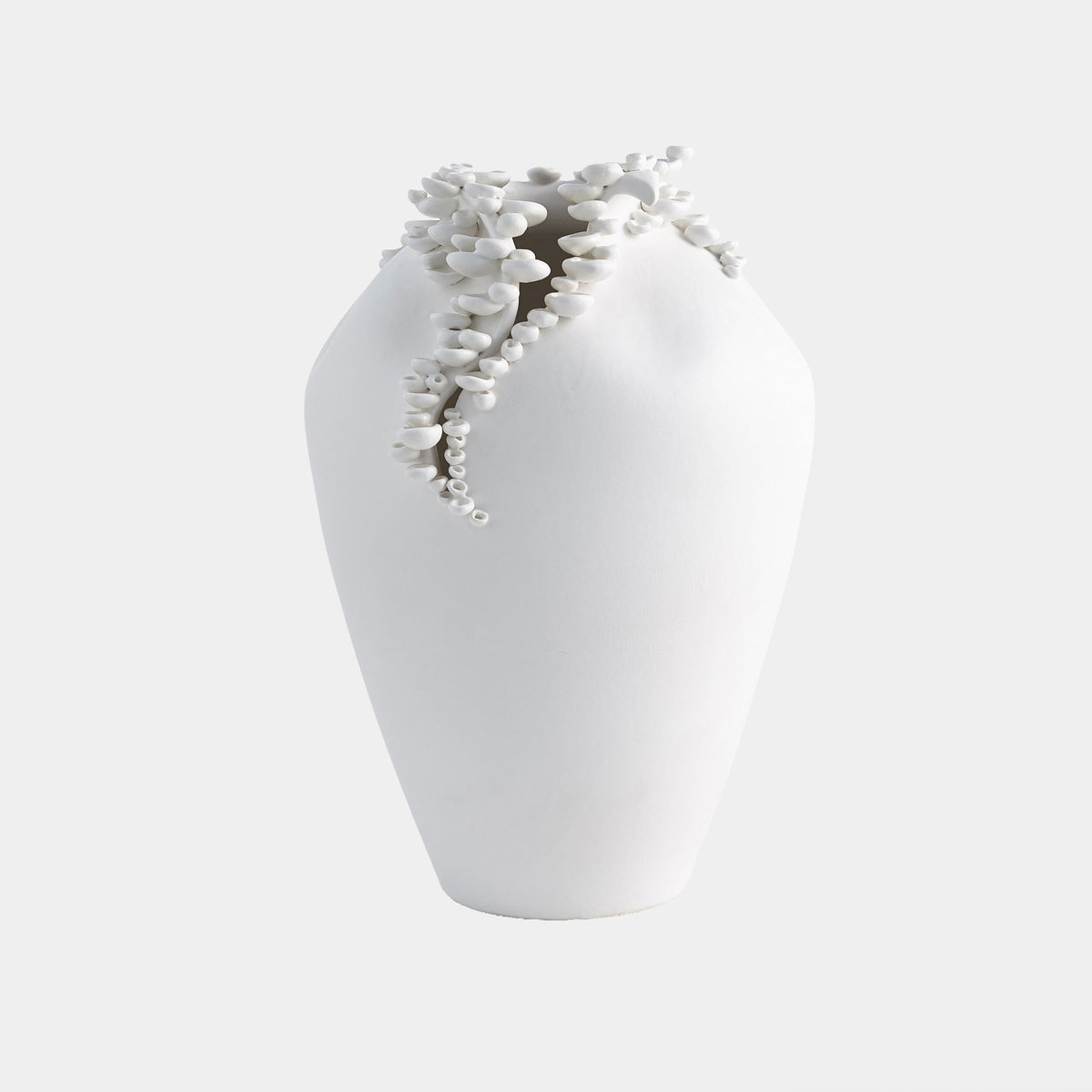 Cascading Reef Vase-White-Tall