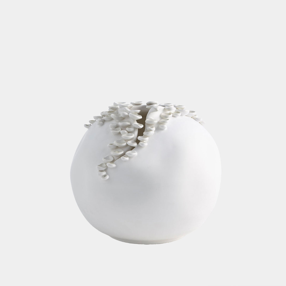 Cascading Reef Vase-White-Short