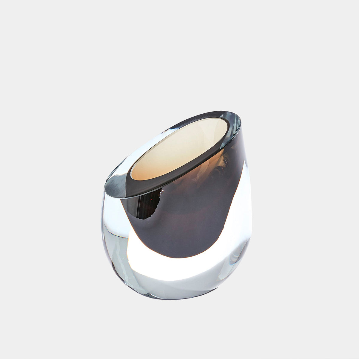 Slant Vase-Smoke-Sm