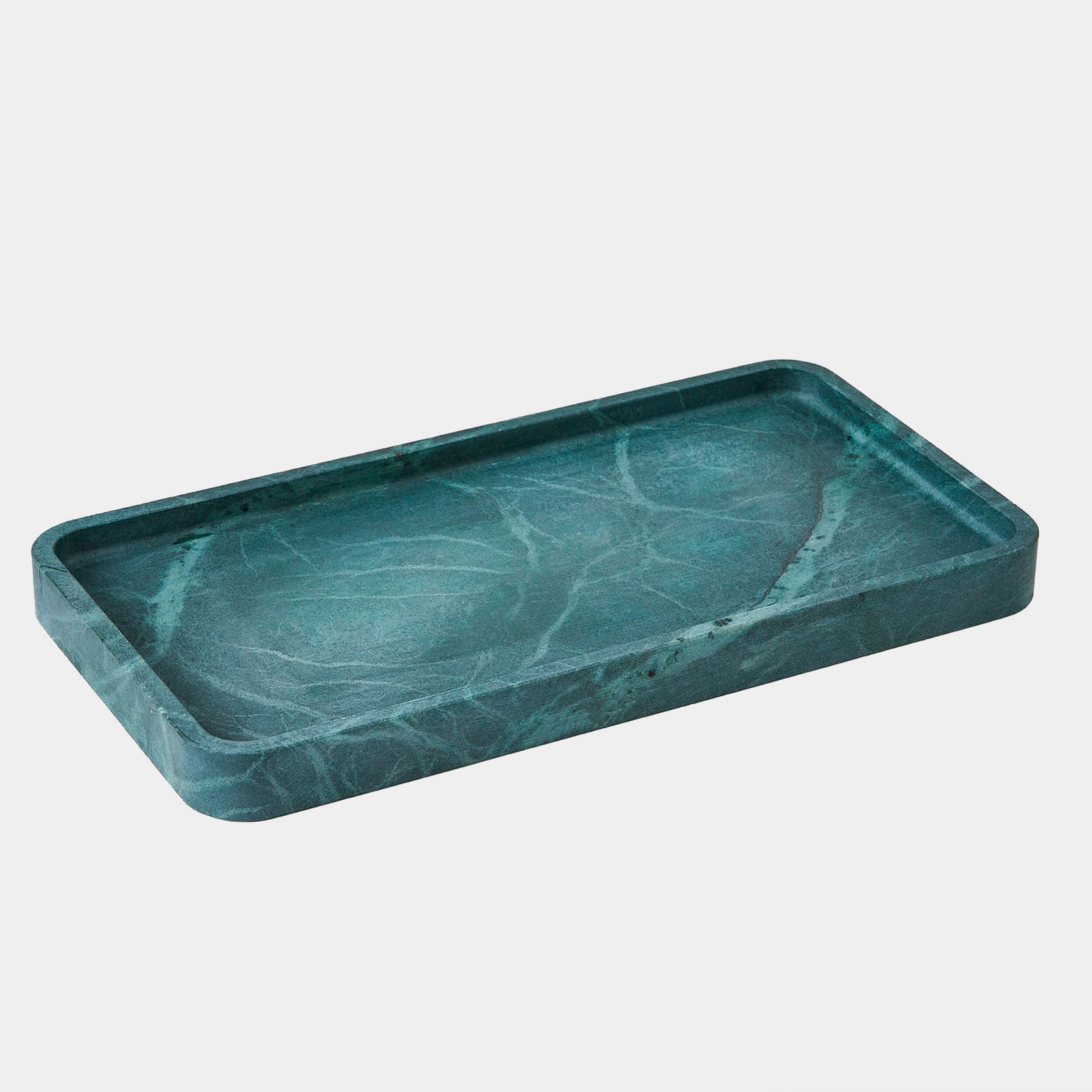 Raggio Alabaster Tray-Black/Green