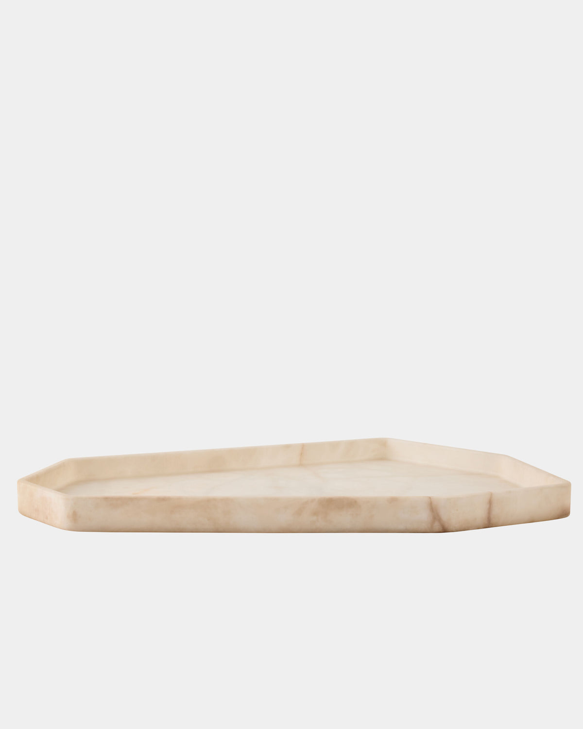Polygon Tray-Alabaster-Long