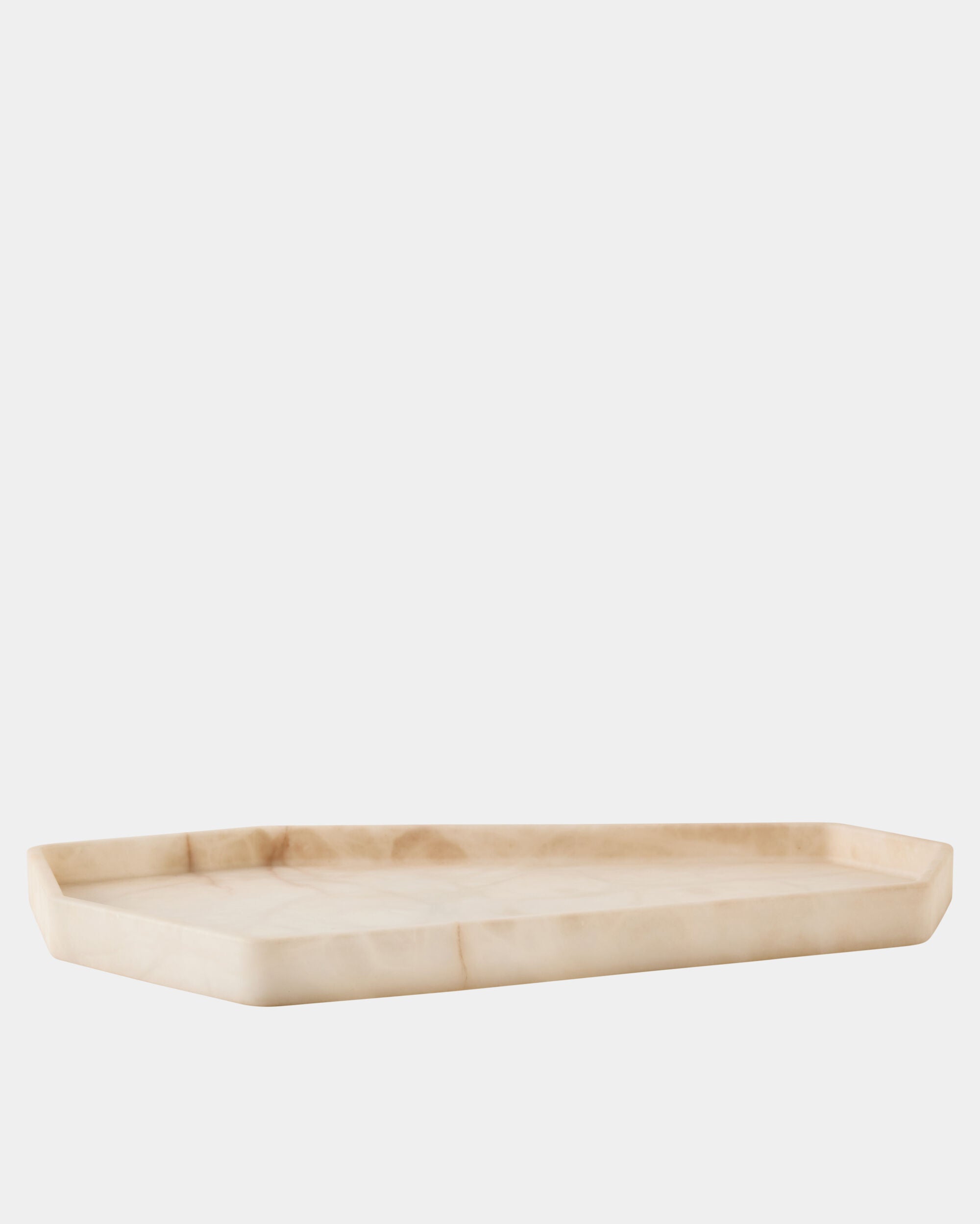 Polygon Tray-Alabaster-Long
