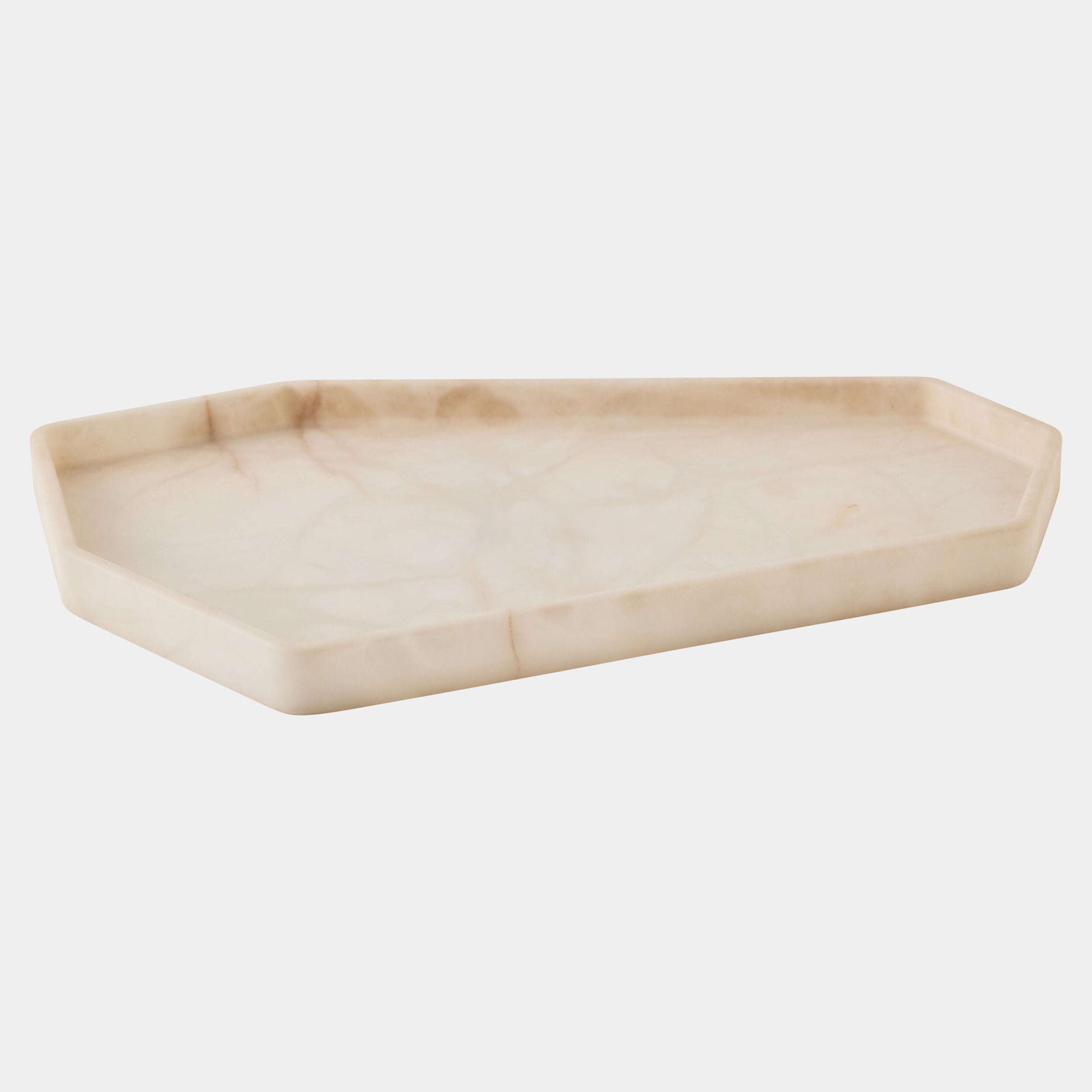 Polygon Tray-Alabaster-Long