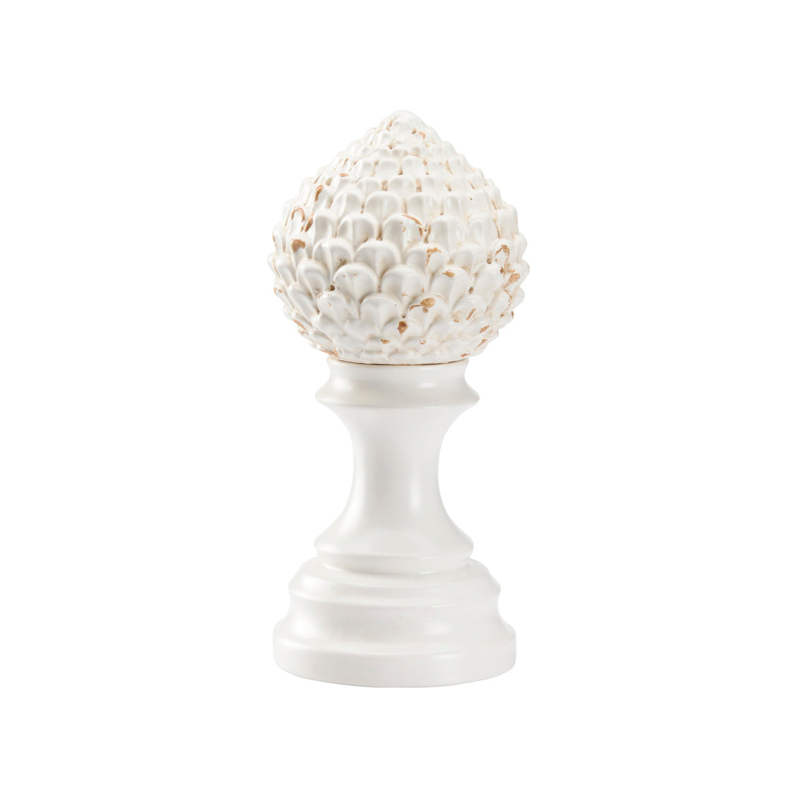 Artichoke Finial - White (Sm) in 9.5 / Ceramic/Porcelain - Chelsea House