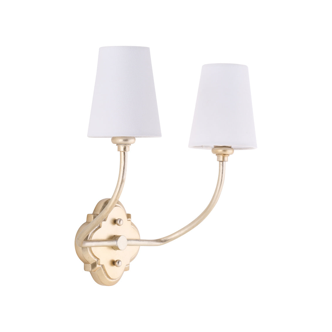 Quatrefoil Double Sconce- Silver Leaf