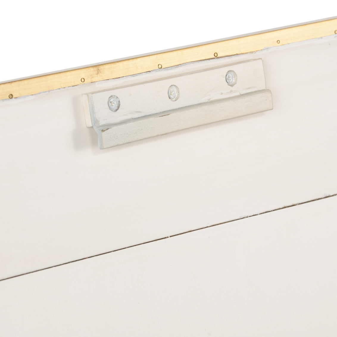 Drake Leather Mirror in Cream/Brushed Brass / Leather - Chelsea House