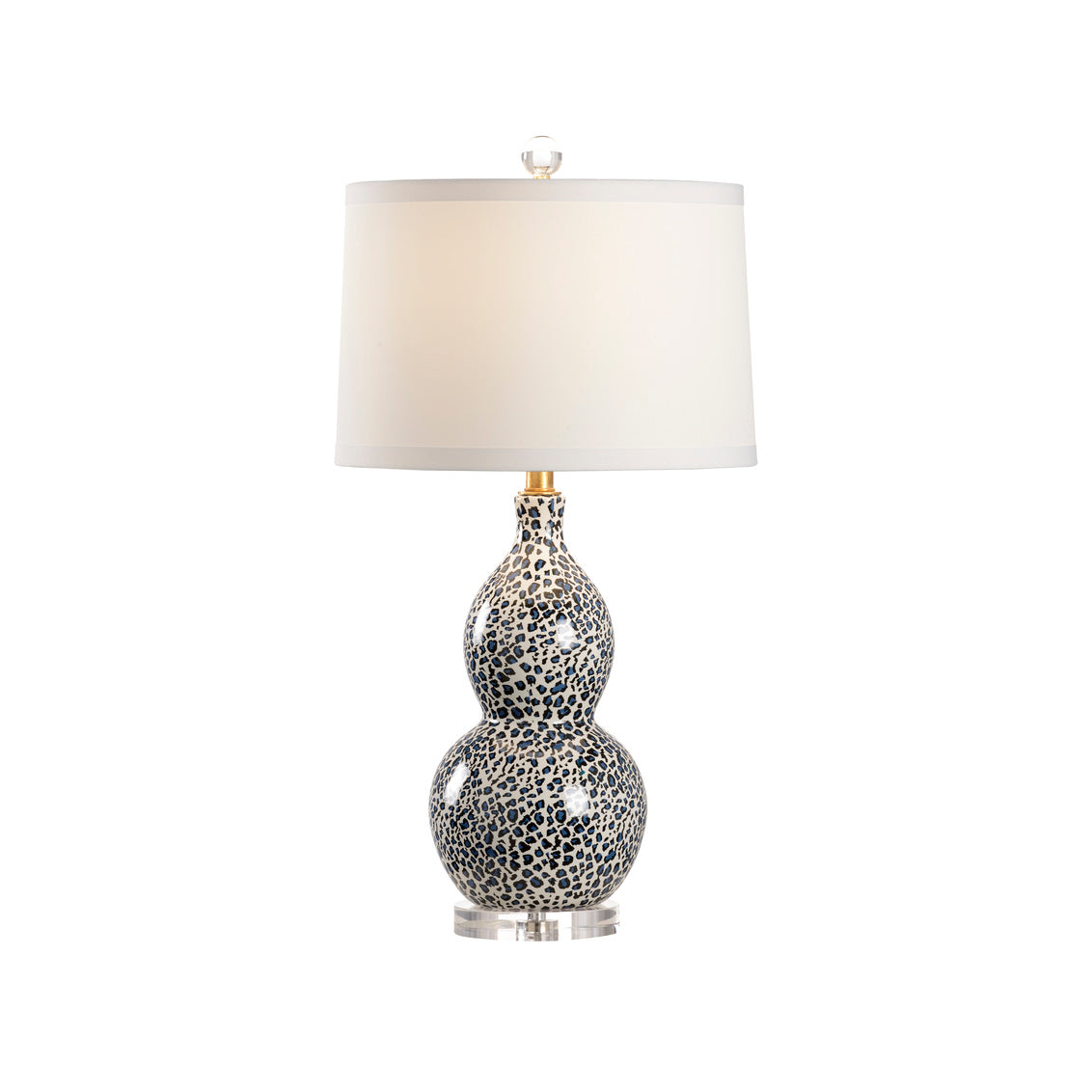 Snow Leopard Lamp - Blue