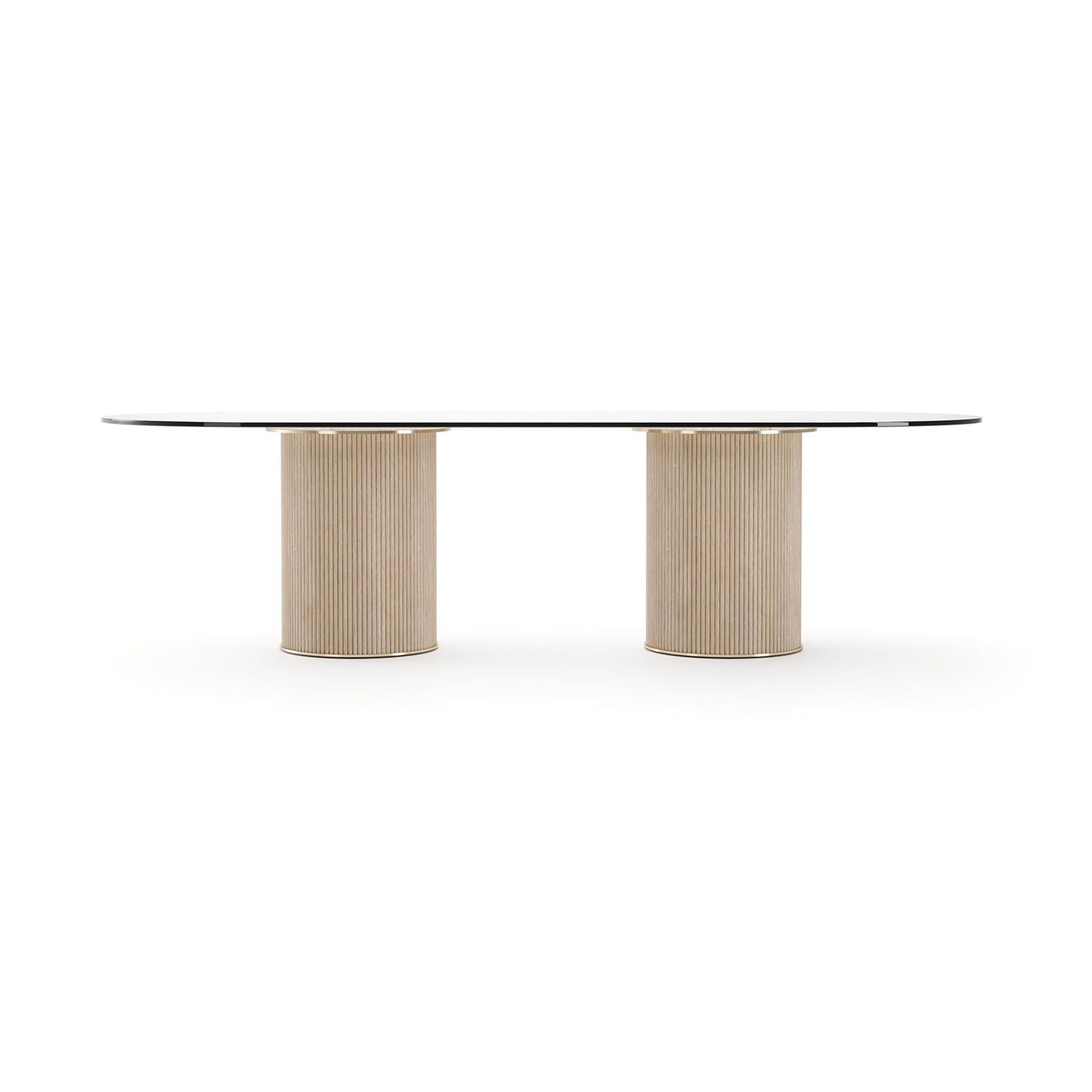 Rhythm Oval Glass Top Dining Table