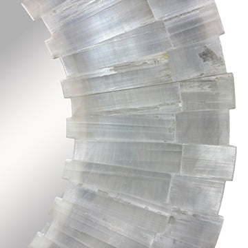 Selenite Round Mirror