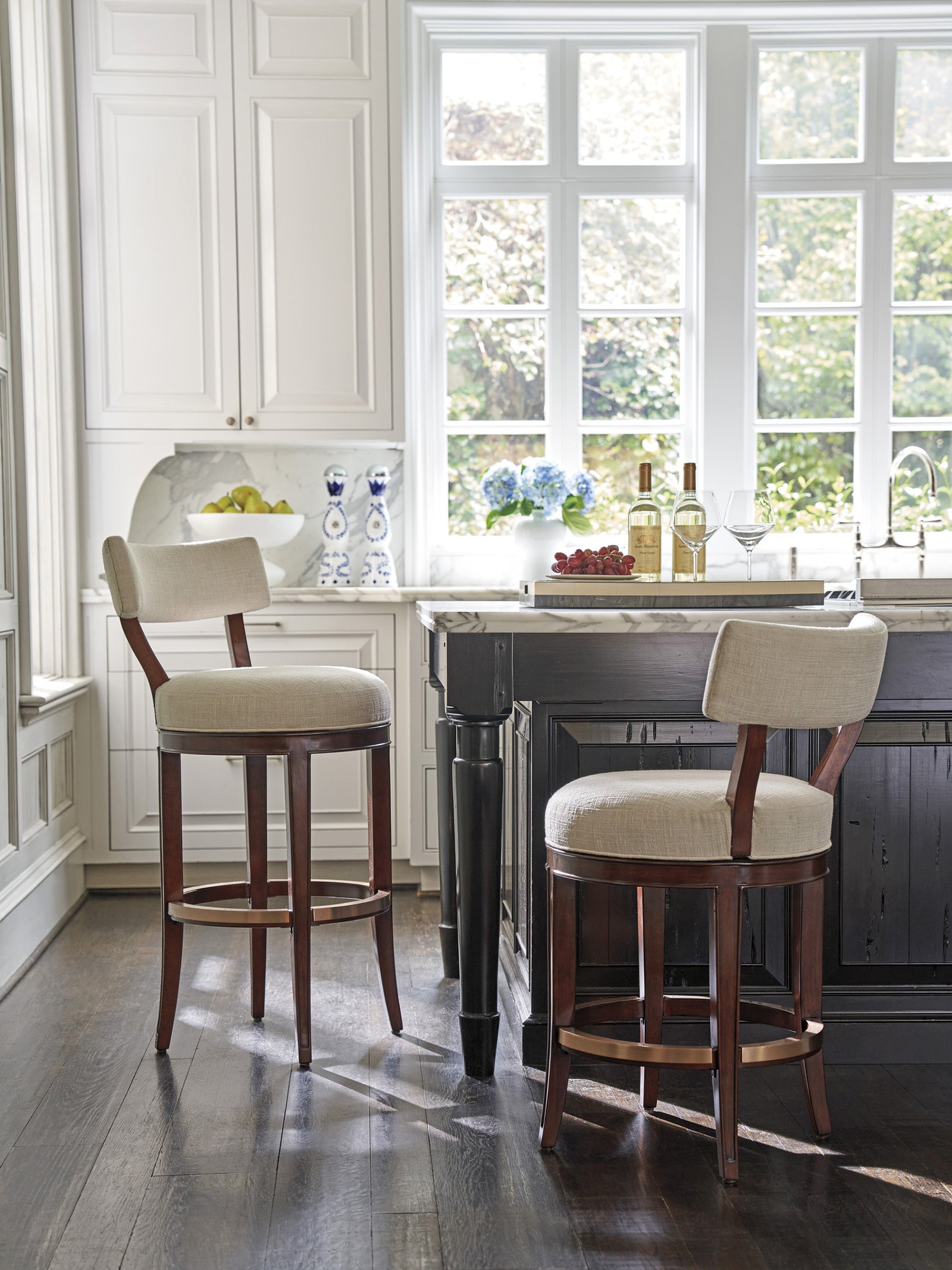 Giles Upholstered Swivel Counter Stool